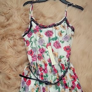 Pleated floral dress
